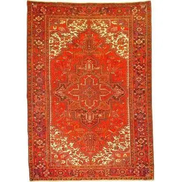 One Of The Kind Persian Heriz Rug 10'6" x 7'4"